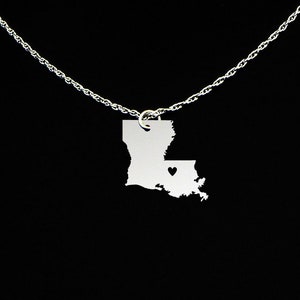 Louisiana Necklace - Louisiana Jewelry - Louisiana Gift - Sterling Silver