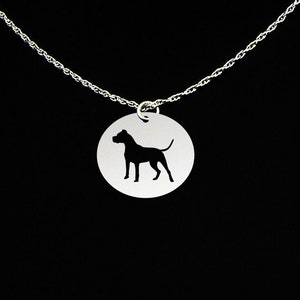 Dogo Argentino Necklace cropped, Dogo Argentino Jewelry, Dogo Argentino Gift, Sterling Silver, Dog Memorial Gift, Dog Pendant Charm