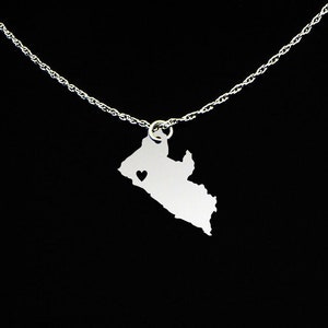 Liberia Necklace - Liberia Jewelry - Liberia Gift - Sterling Silver