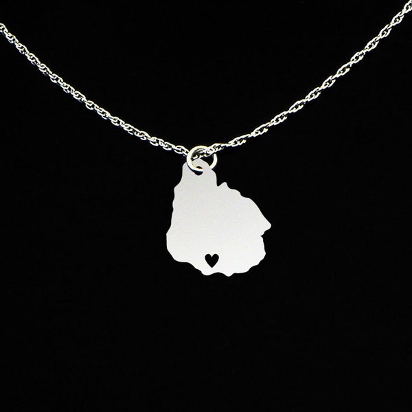 Uruguay Necklace - Uruguay Jewelry - Uruguay Gift - Sterling Silver