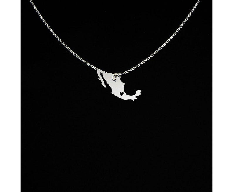 Mexico Necklace Mexico Jewelry Mexico Gift Sterling Silver image 1