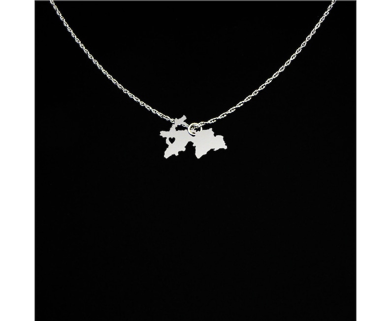 Tajikistan Necklace Tajikistan Jewelry Tajikistan Gift Sterling Silver image 1