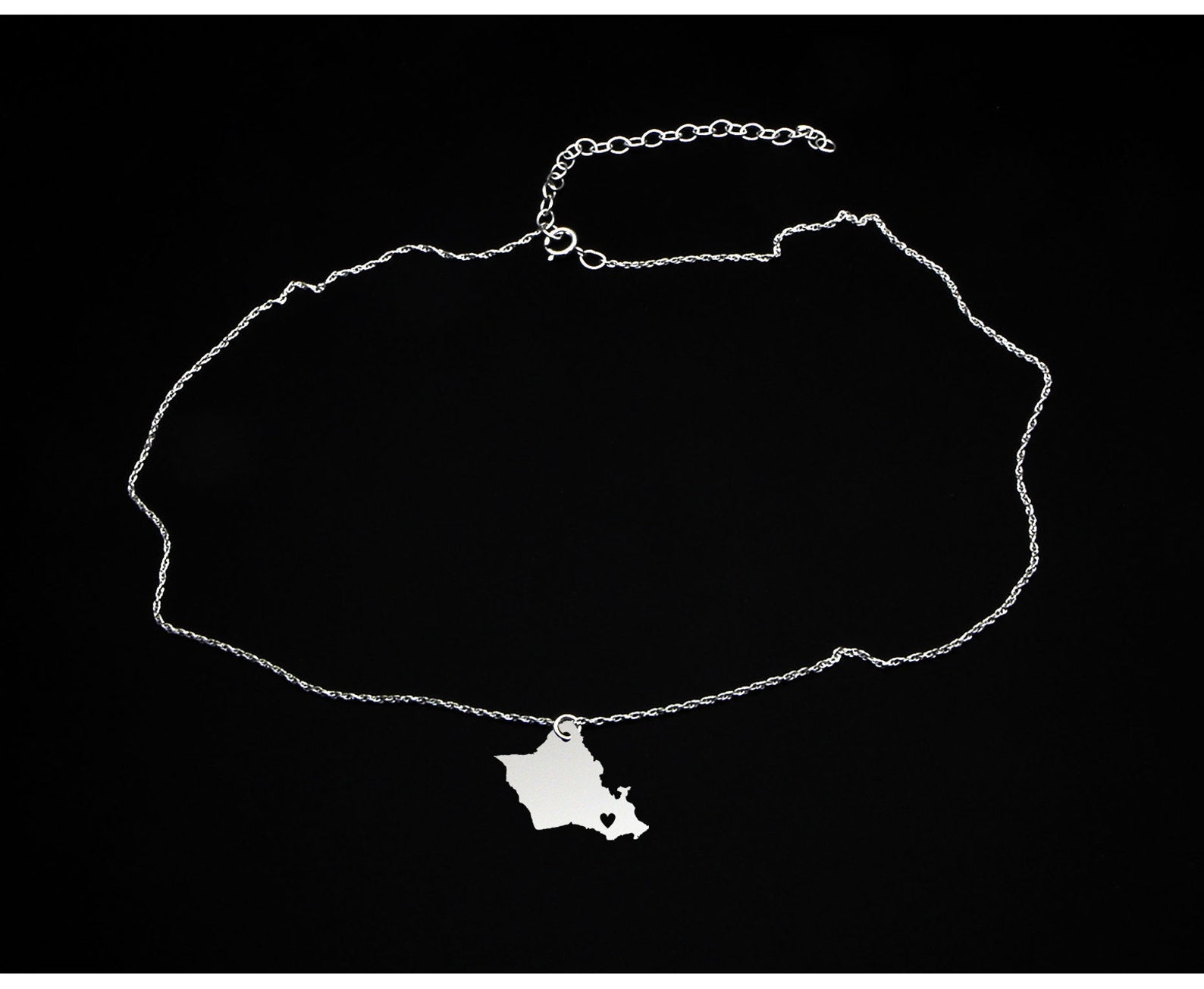 Oahu Necklace Oahu Gift Oahu Jewelry Sterling Silver Etsy