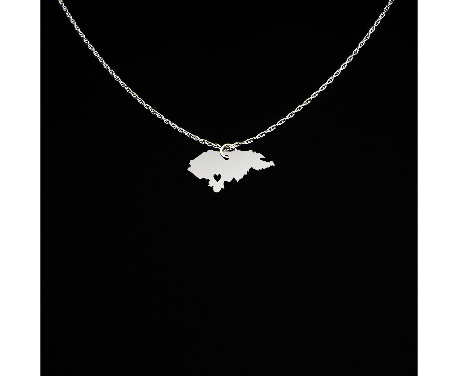 Honduras Map Pendant Necklace - Gold Or Silver Stainless Steel Patriotic Jewelry, Gift For Women - View #12