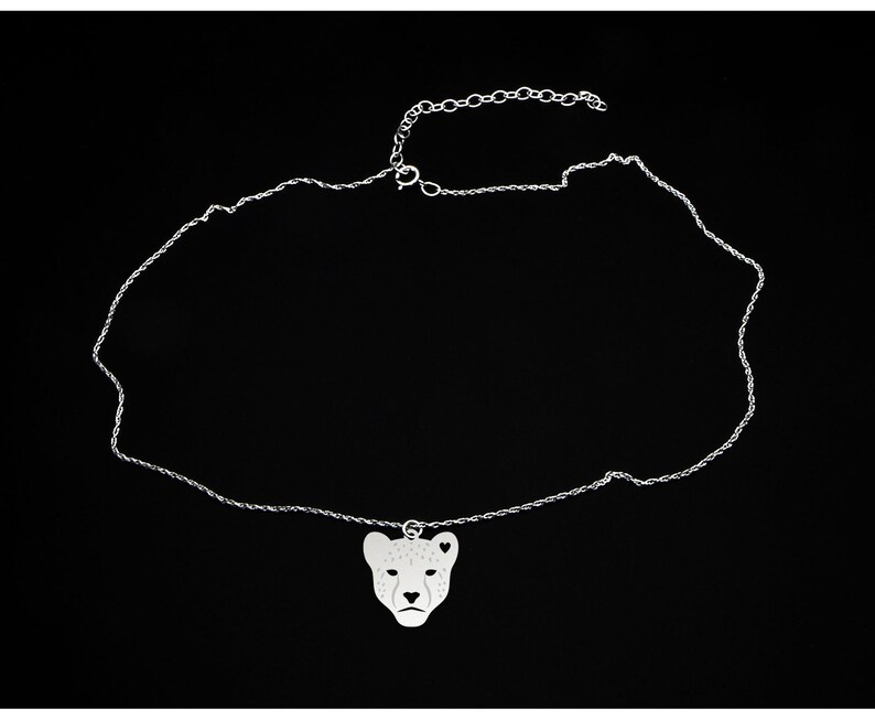 Cheetah Gift Cheetah Necklace Cheetah Jewelry Sterling Silver