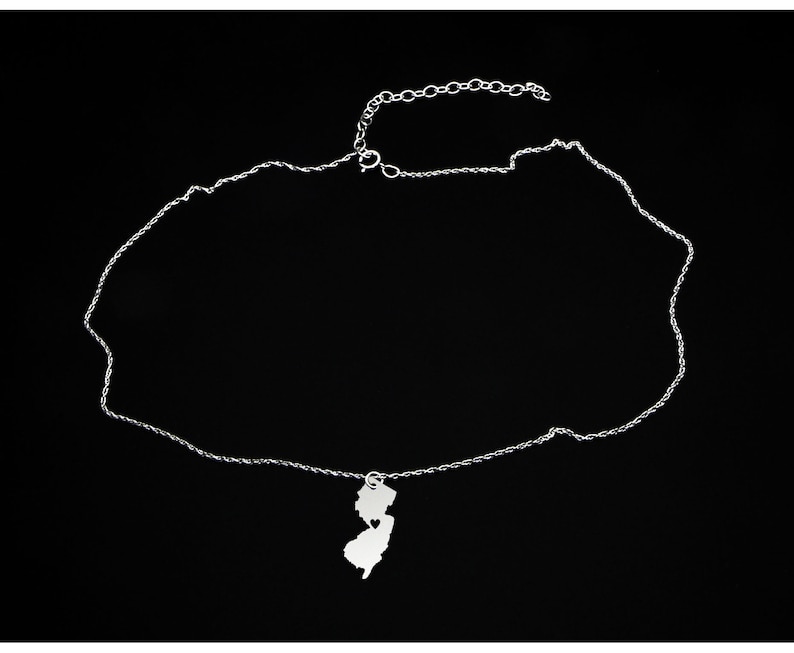 New Jersey Necklace New Jersey Jewelry New Jersey Gift Etsy