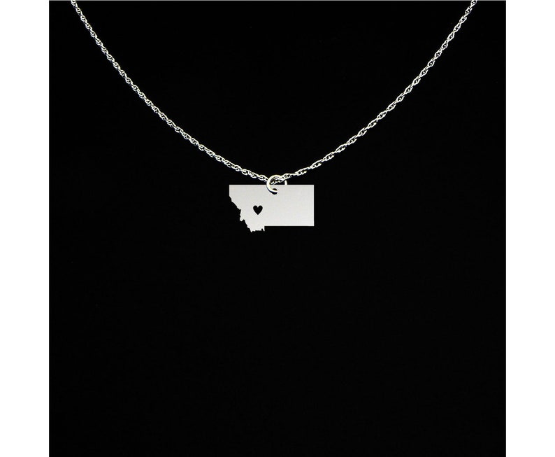 Montana Necklace Montana Jewelry Montana Gift Sterling Silver image 1
