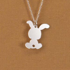 Rabbit Necklace, Bunny Necklace, Easter Necklace, Easter Jewelry, Easter Necklace, Sterling Silver