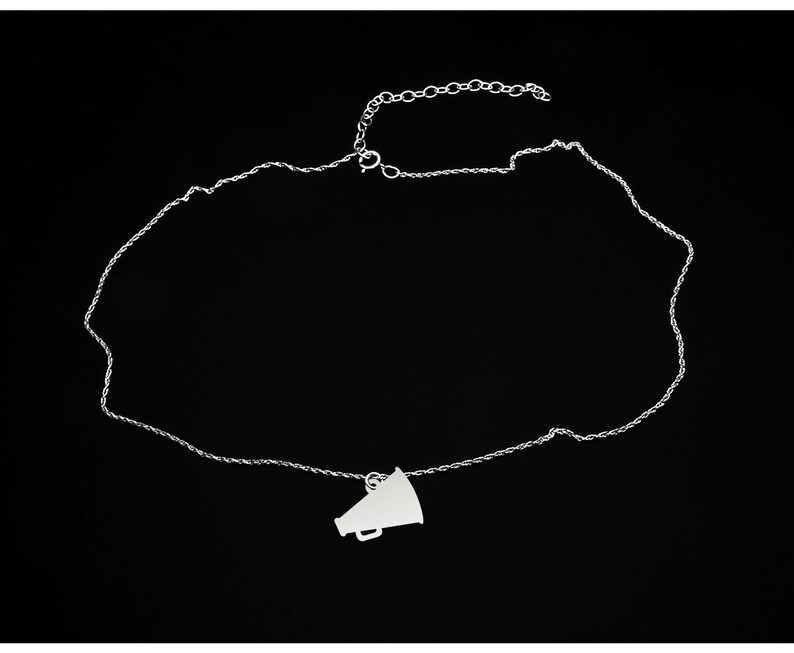 Megaphone Necklace Cheerleader Necklace Cheerleader Etsy