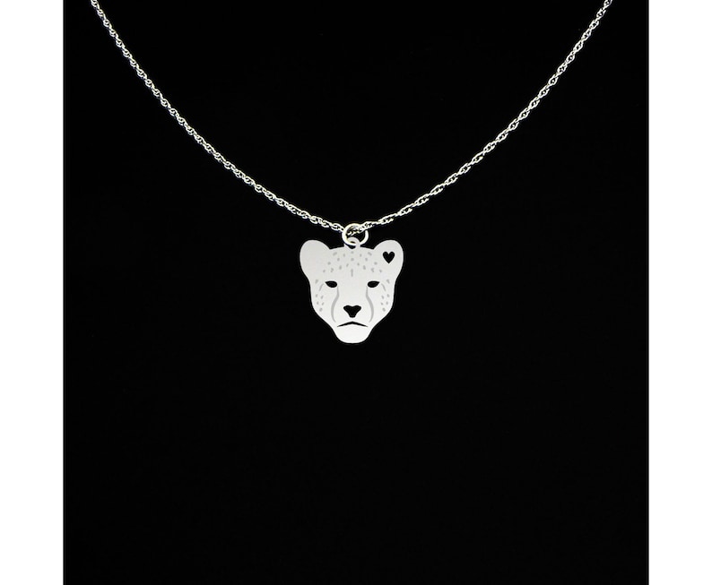 Cheetah Gift Cheetah Necklace Cheetah Jewelry Sterling Silver