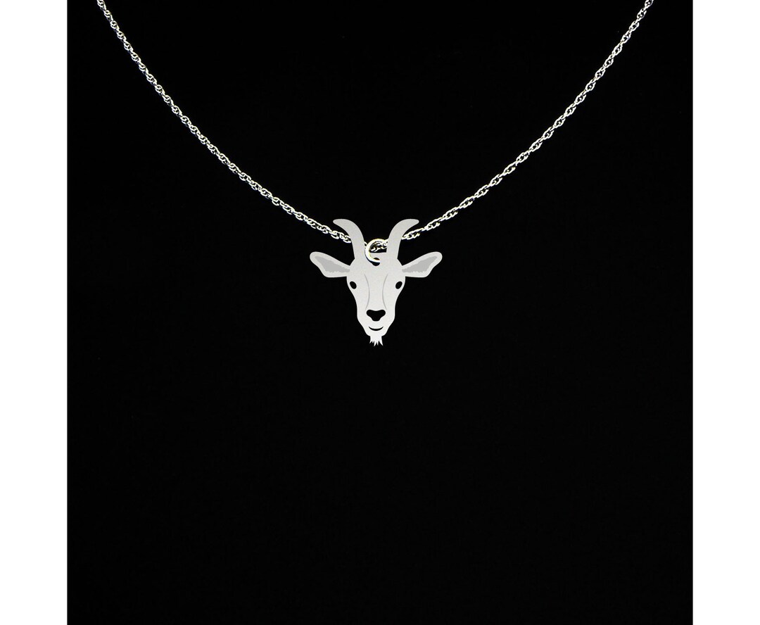 Goat Necklace, Goat Jewelry, Goat Gift, Sterling Silver, Goat Memorial