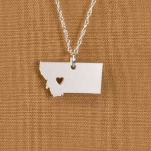 Montana Necklace - Montana Jewelry - Montana Gift - Sterling Silver