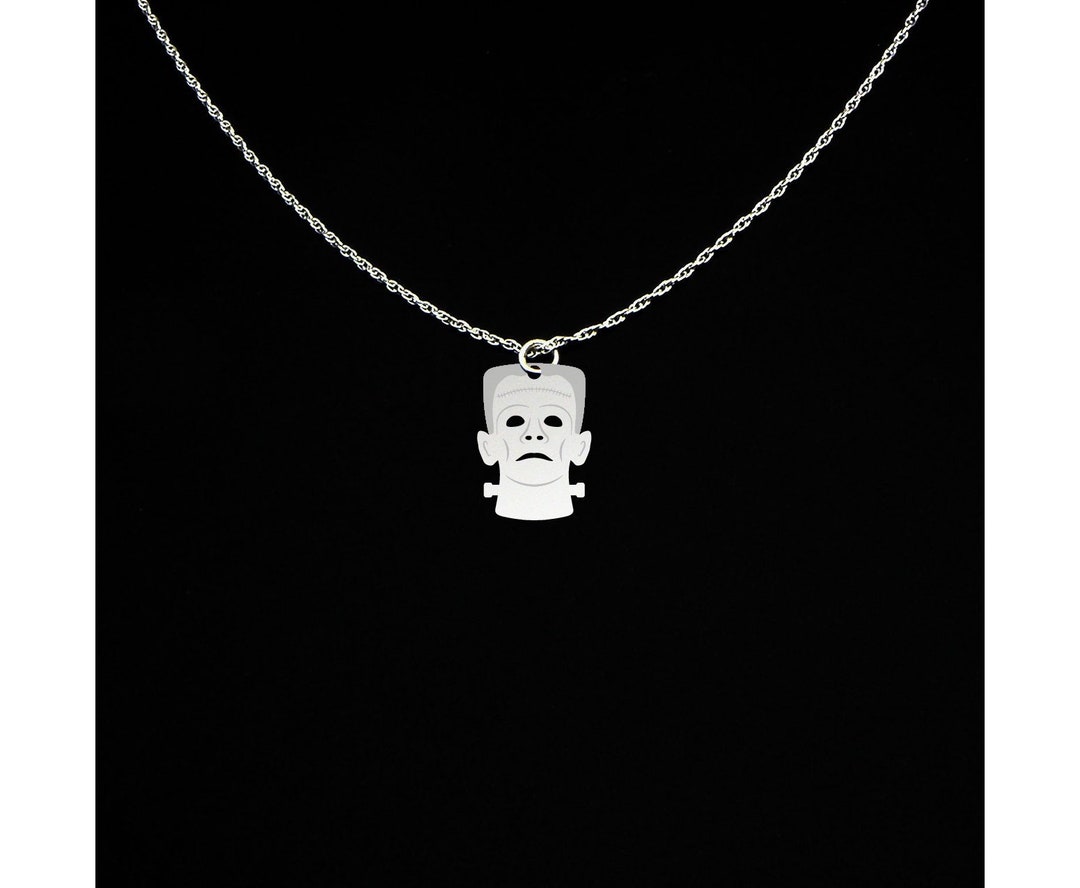 Frankenstein Necklace Frankenstein Gift Halloween Necklace Etsy