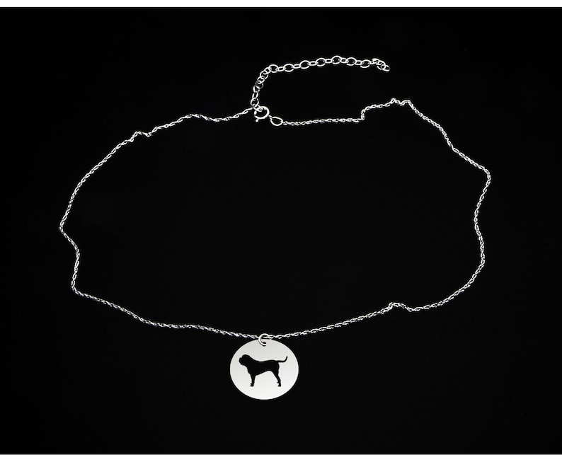English Mastiff Necklace, English Mastiff Gift, English Mastiff Jewelry, Sterling Silver, Dog Memorial Gift, Dog Pendant Charm image 2