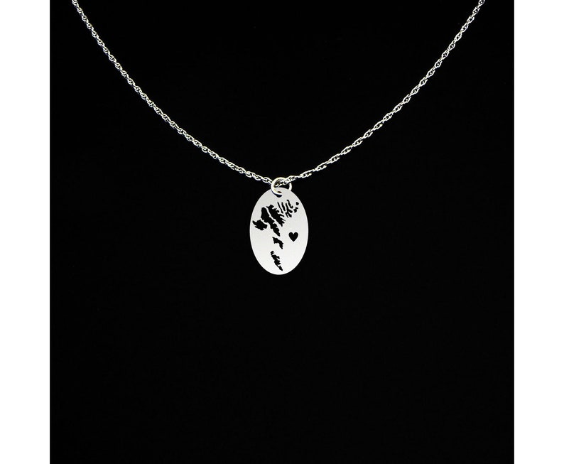 Faroe Islands Necklace Faroe Islands Jewelry Faroe Islands Gift Sterling Silver image 1