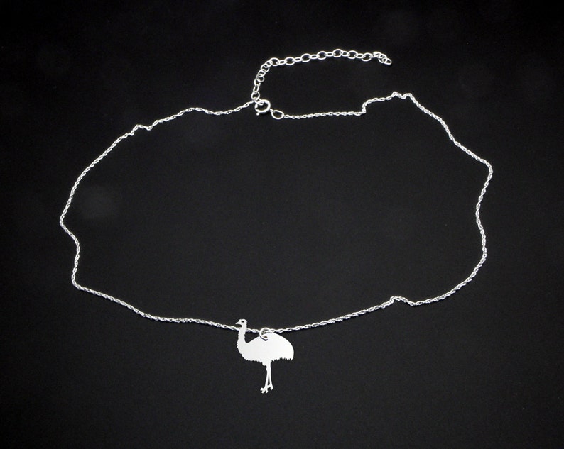 Emu Necklace Emu Jewelry Emu Gift Sterling Silver image 2