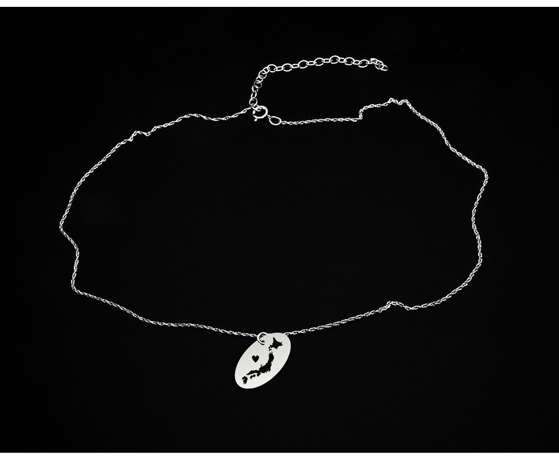 Japan Necklace Japan Jewelry Japan Gift Sterling Silver Etsy