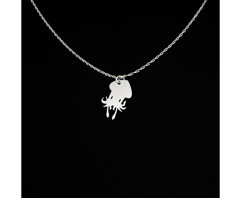 Squid Necklace Squid Jewelry Squid Gift Sterling Silver image 1