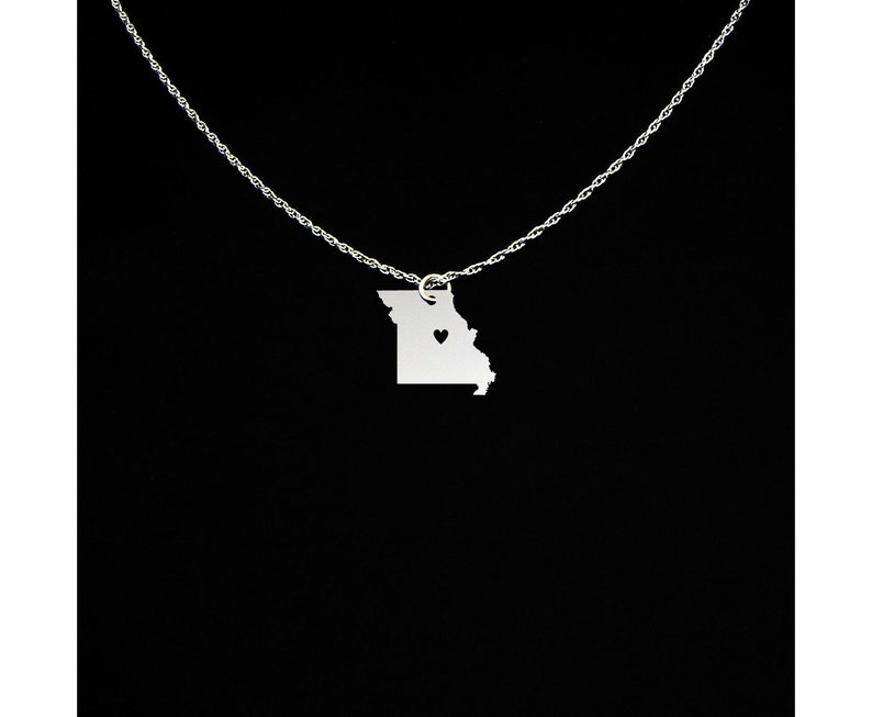 Missouri Necklace Missouri Gift Sterling Silver Missouri Jewelry