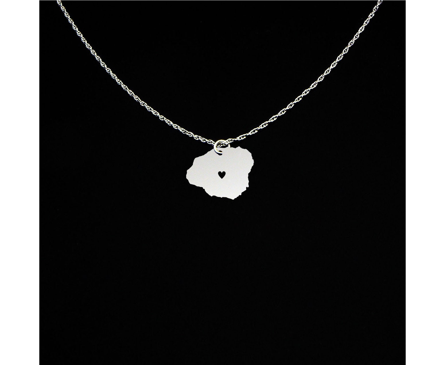 Kauai Necklace State Jewelry Kauai Gift Kauai Jewelry Etsy