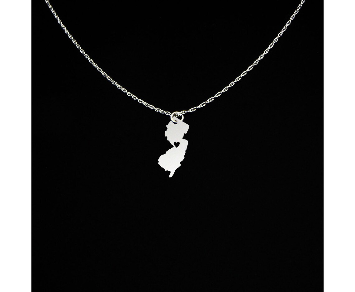 New Jersey Necklace New Jersey Jewelry New Jersey Gift Etsy