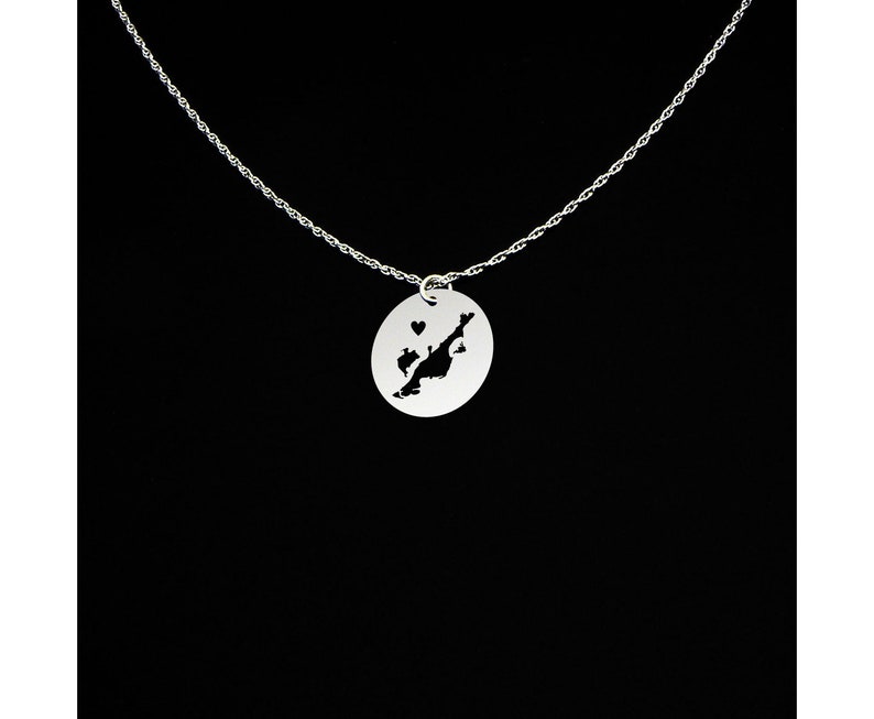 Chincoteague Island Necklace Chincoteague Island Jewelry Chincoteague Island Gift Sterling Silver image 1