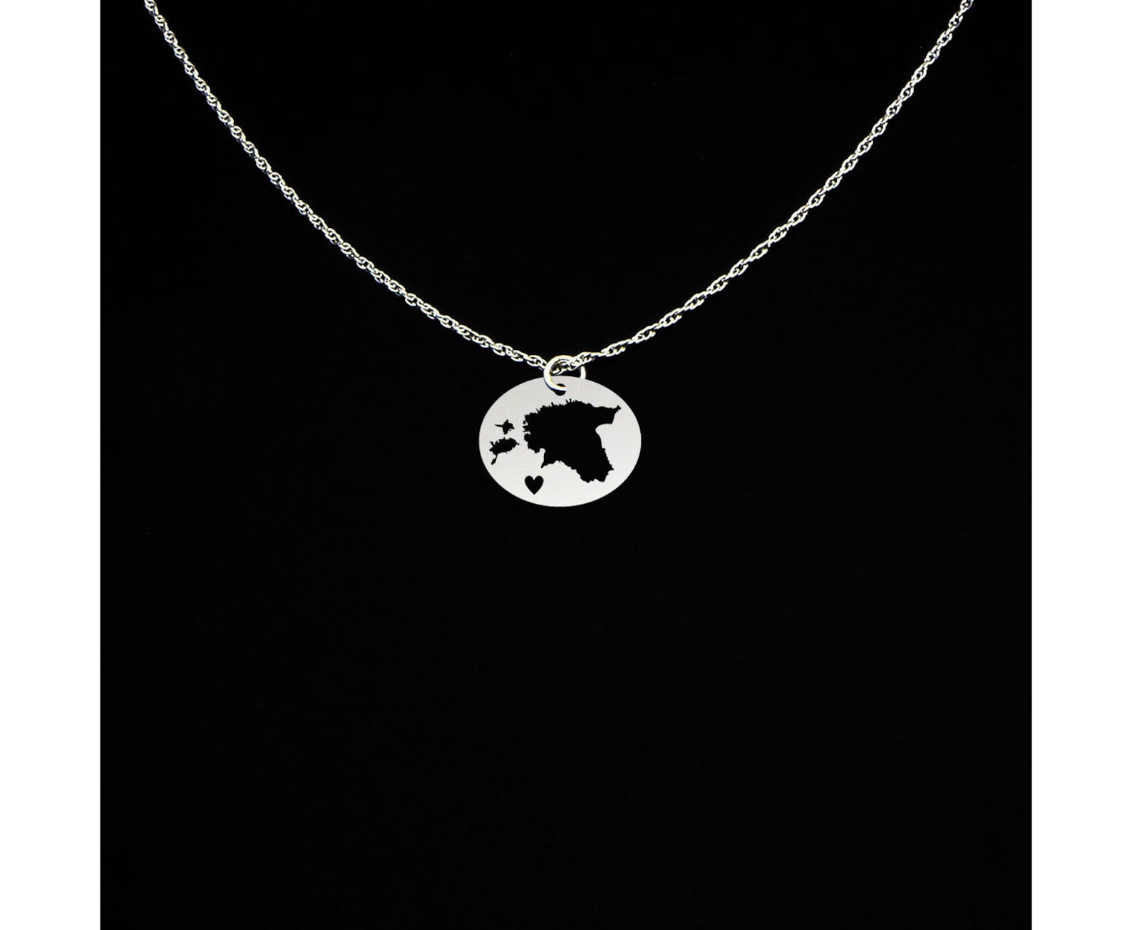 Estonia Necklace Estonia Jewelry Estonia Gift Sterling Etsy