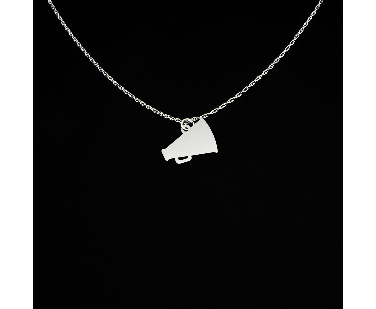 Megaphone Necklace Cheerleader Necklace Cheerleader Etsy