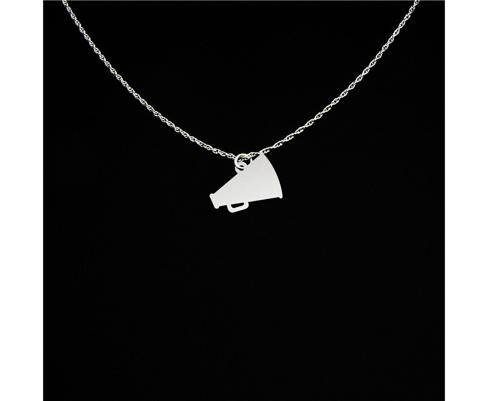 Megaphone Necklace Cheerleader Necklace Cheerleader Etsy