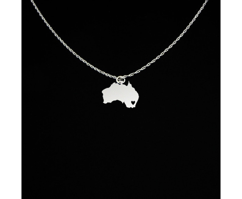 Australia Necklace Australia Jewelry Australia Gift Sterling Silver image 1