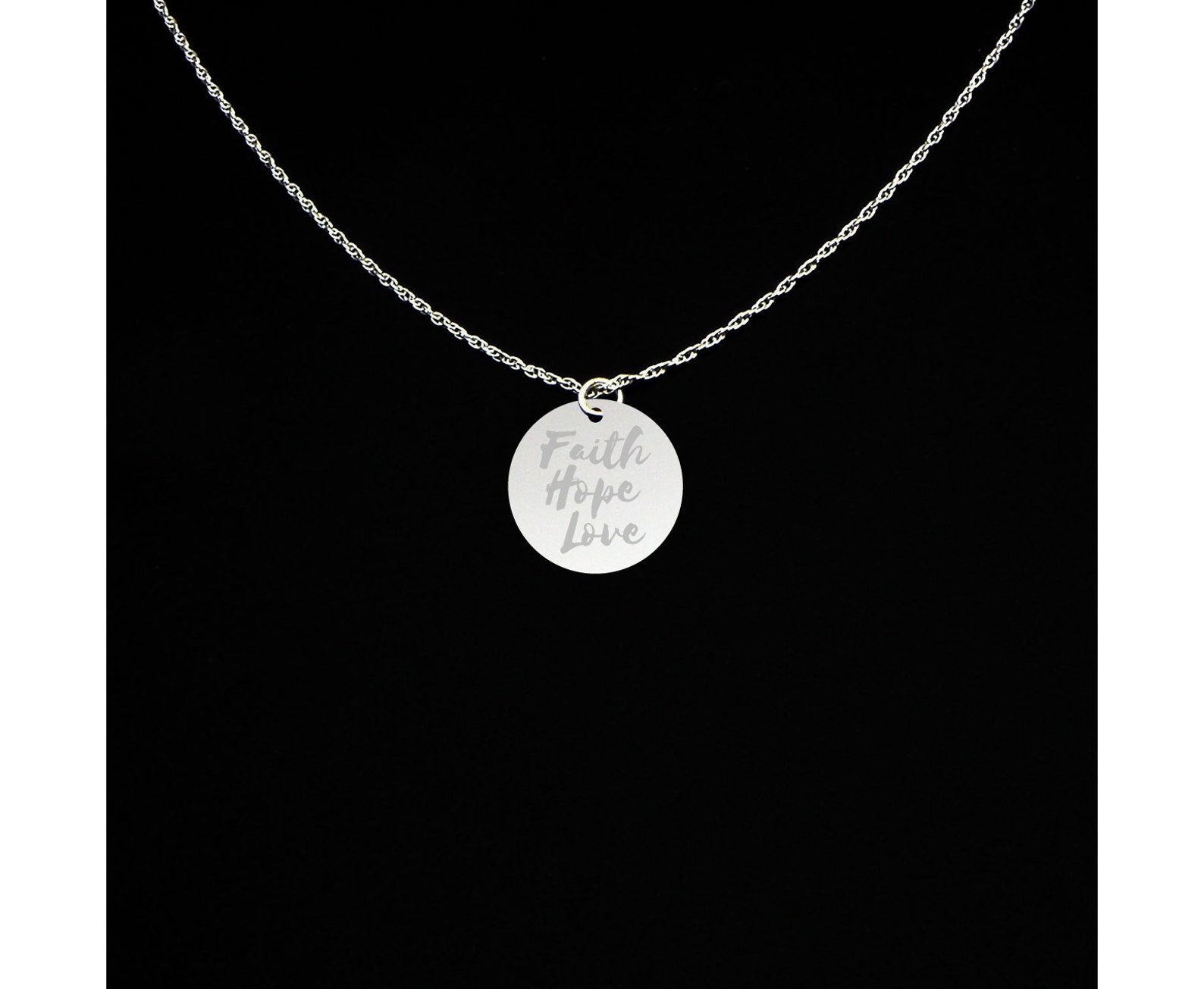 Faith Hope Love Necklace Faith Hope Love Jewelry Faith Etsy