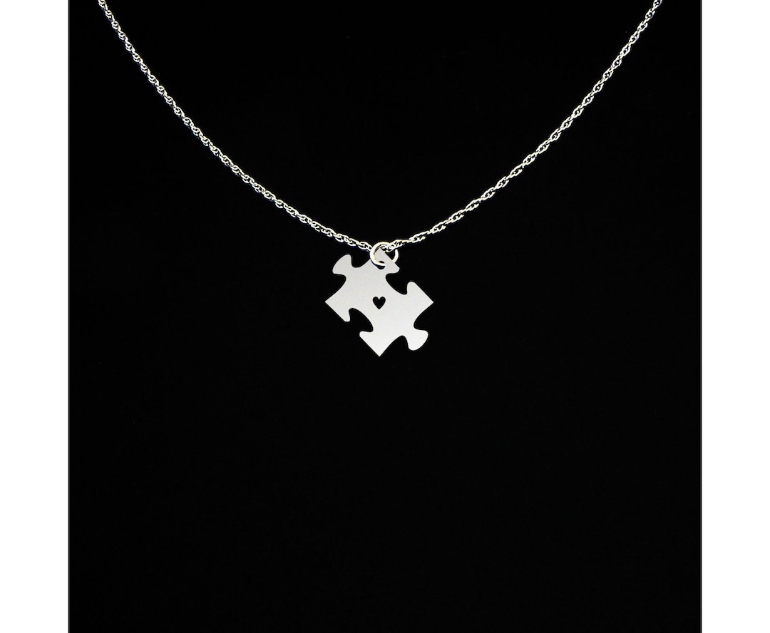 Puzzle Piece Necklace Puzzle Piece Jewelry Puzzle Piece Gift Autism