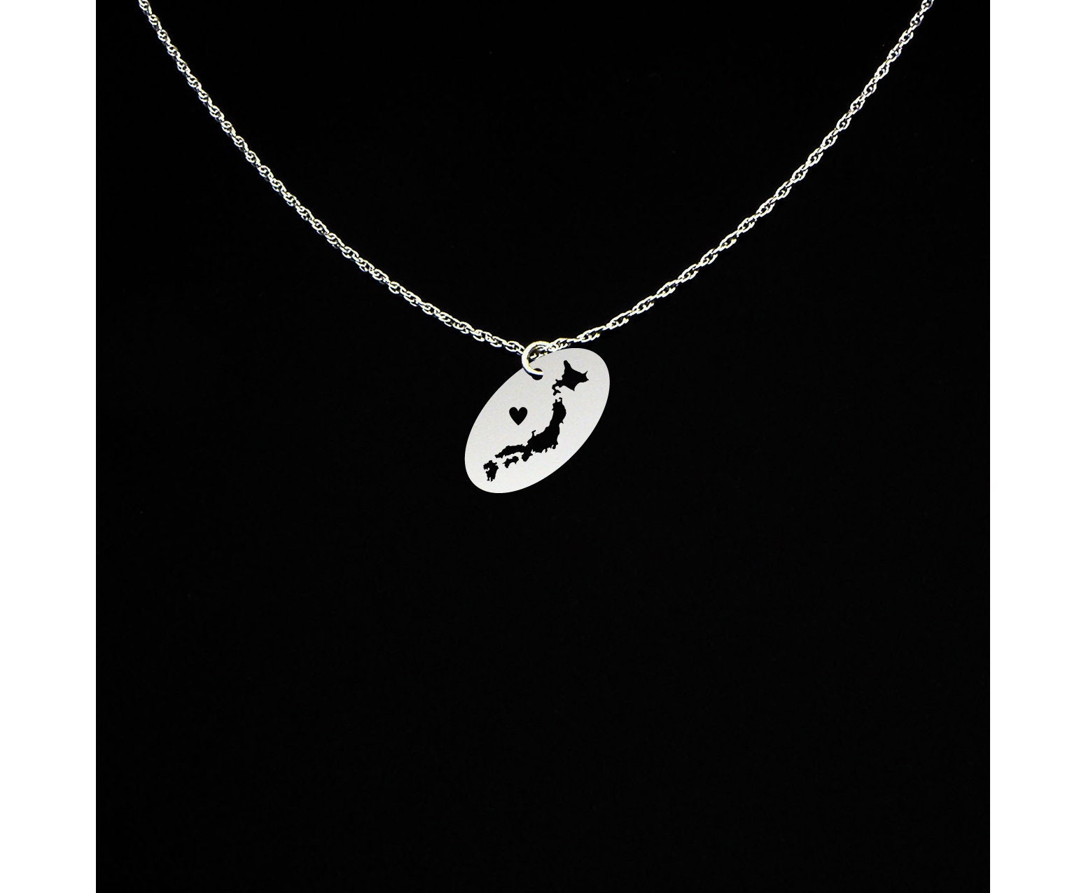 Japan Necklace Japan Jewelry Japan Gift Sterling Silver Etsy UK