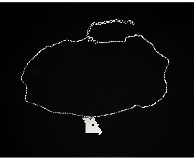 Missouri Necklace Missouri Gift Sterling Silver Missouri Jewelry