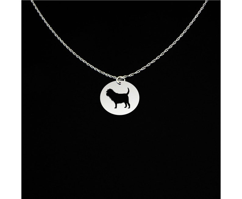 Affenpinscher Necklace, Affenpinscher Jewelry, Affenpinscher Gift, Sterling Silver, Dog Memorial Gift, Dog Loss Charm, Dog Sympathy Pendant image 1