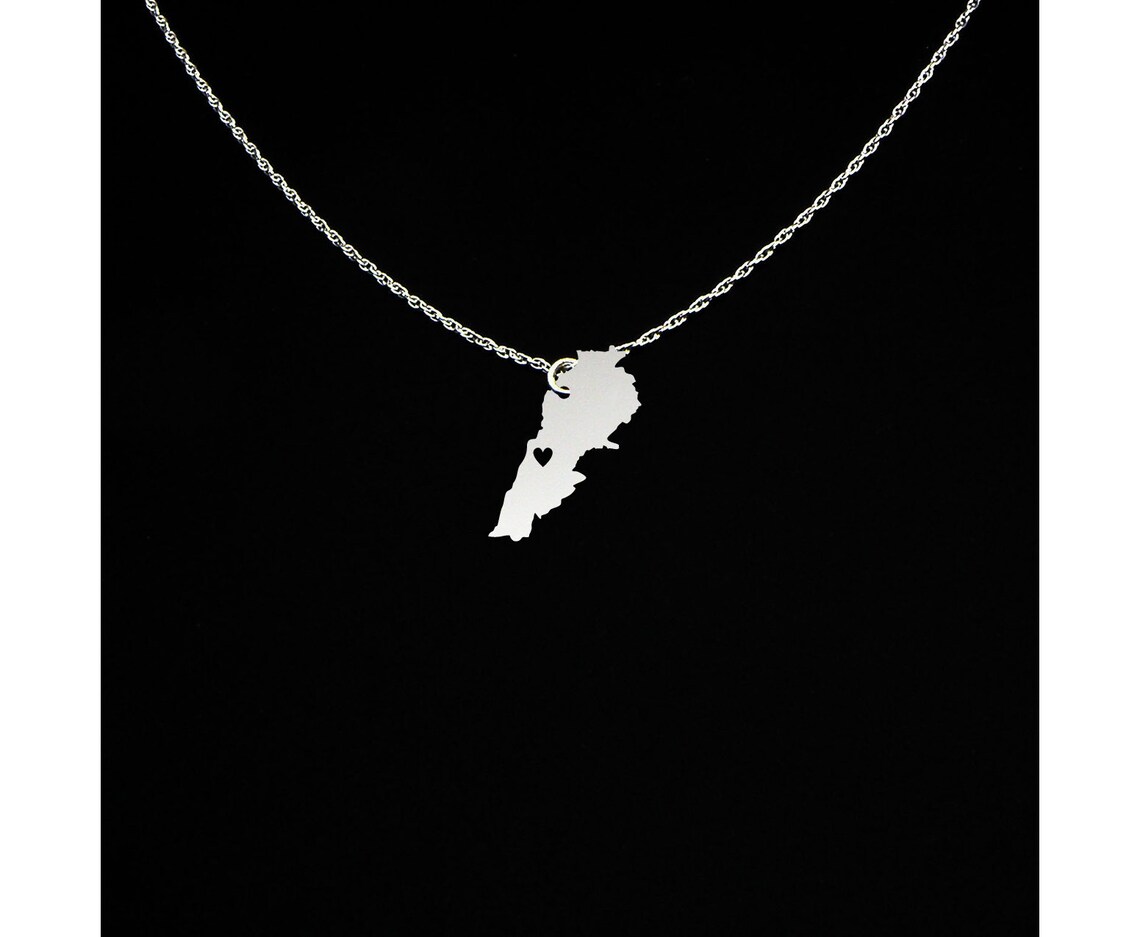 Lebanon Necklace Lebanon Jewelry Lebanon Gift Sterling Etsy