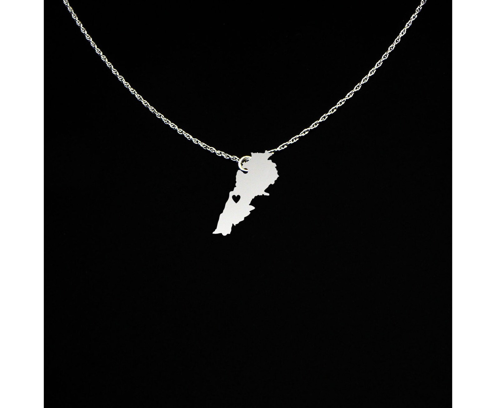 Lebanon Necklace Lebanon Jewelry Lebanon Gift Sterling Silver Etsy
