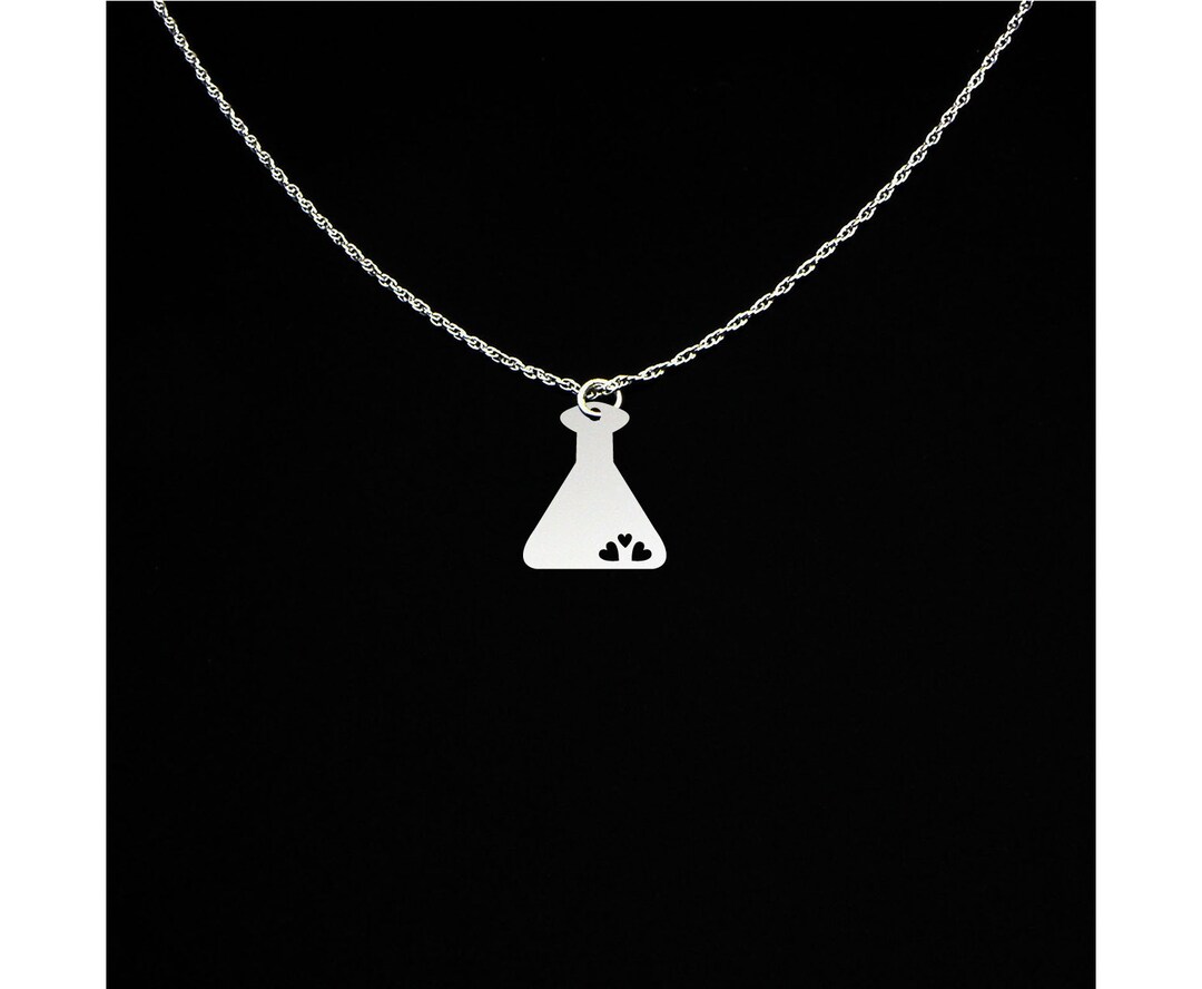 Beaker Necklace Beaker Jewelry Beaker Gift Sterling Silver Etsy