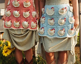 Mother Hen Egg Apron Crochet Pattern