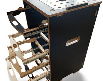 Rolling container with drawers - suitable for L-BOXX, Sortimo & system boxes