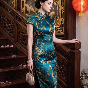 chinese dress ladies Amazon.com: HEARTTOUCH Women Lace Chinese Qipao Elegant Cheongsam Midi Dress  Short Sleeve Bodycon Mandarin Collar Party Cocktail Dress (10018,M,Medium)  : Clothing, Shoes & Jewelry