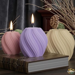 Unique Candle Mold | 3D Geometric Waves Silicone Candle Mold | DIY Candle, Soap, Resin & Plaster Casting Mold for Handmade Crafts