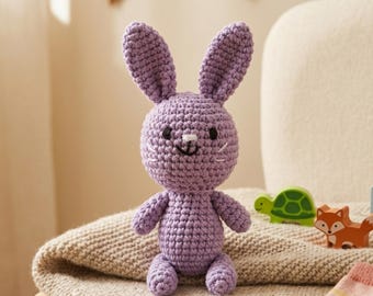 Patrón de ganchillo de conejito, tutorial de amigurumi en PDF en inglés, patrón de ganchillo de conejito en PDF, patrón de conejo amigurumi, amigurumi de conejito