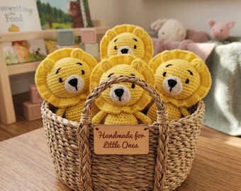 Patrón de ganchillo de león, tutorial de amigurumi en PDF en inglés