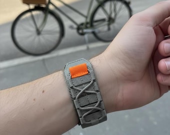 Nylon Sport Uhrenarmband Atmungsaktiver Gurt - Kompatibel mit Apple Watch Ultra 49 mm 46 mm 45 mm 44 mm 42 mm 41 mm Leichter Ersatz