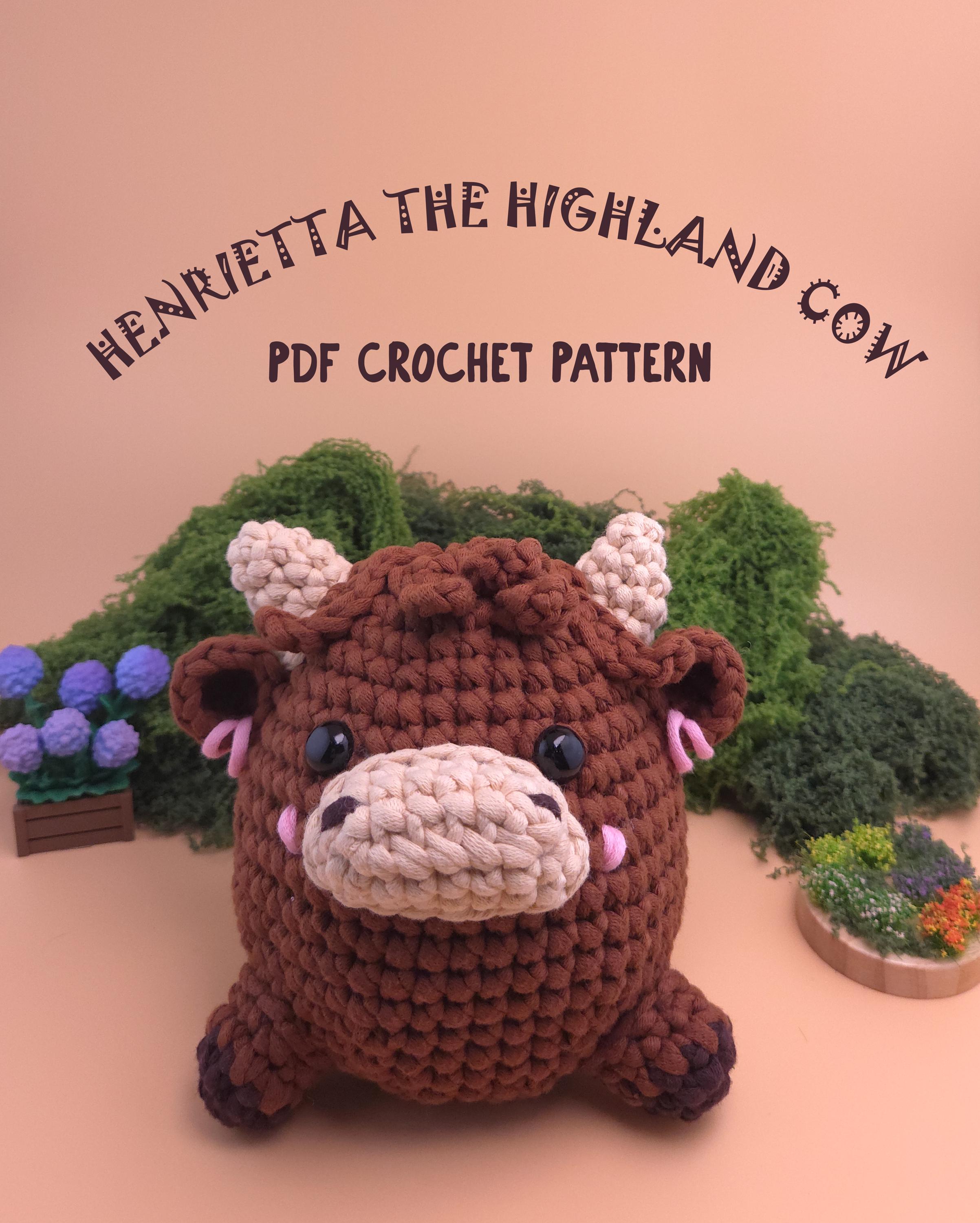 Henrietta the Tiny Highland Cow Pattern
