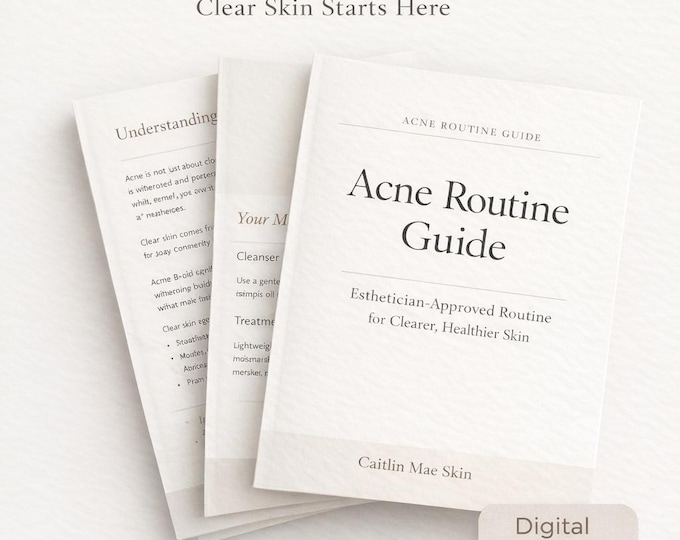Acne & Barrier Repair Skincare Guides | Esthetician Routine (Digital Download)