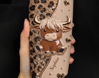 Just A Girl Who Loves Highland Cows Tumbler Personalized Highland Cow Gift Custom Stainless Steel