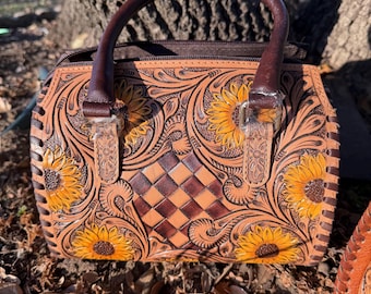 Bolso de mano Speedy de piel con estampado de girasoles y cachemir.