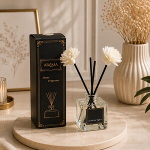 Luxury Flower Reed Diffuser, Elegant Home Fragrance, Decorative Scent Diffuser, Bedroom & Vanity Decor, Housewarming Gift